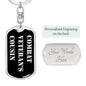 Combat Veteran's Cousin v2 - Luxury Dog Tag Keychain