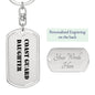 Coast Guard Daughter - Luxury Dog Tag Keychain