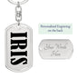 Iris v01 - Luxury Dog Tag Keychain