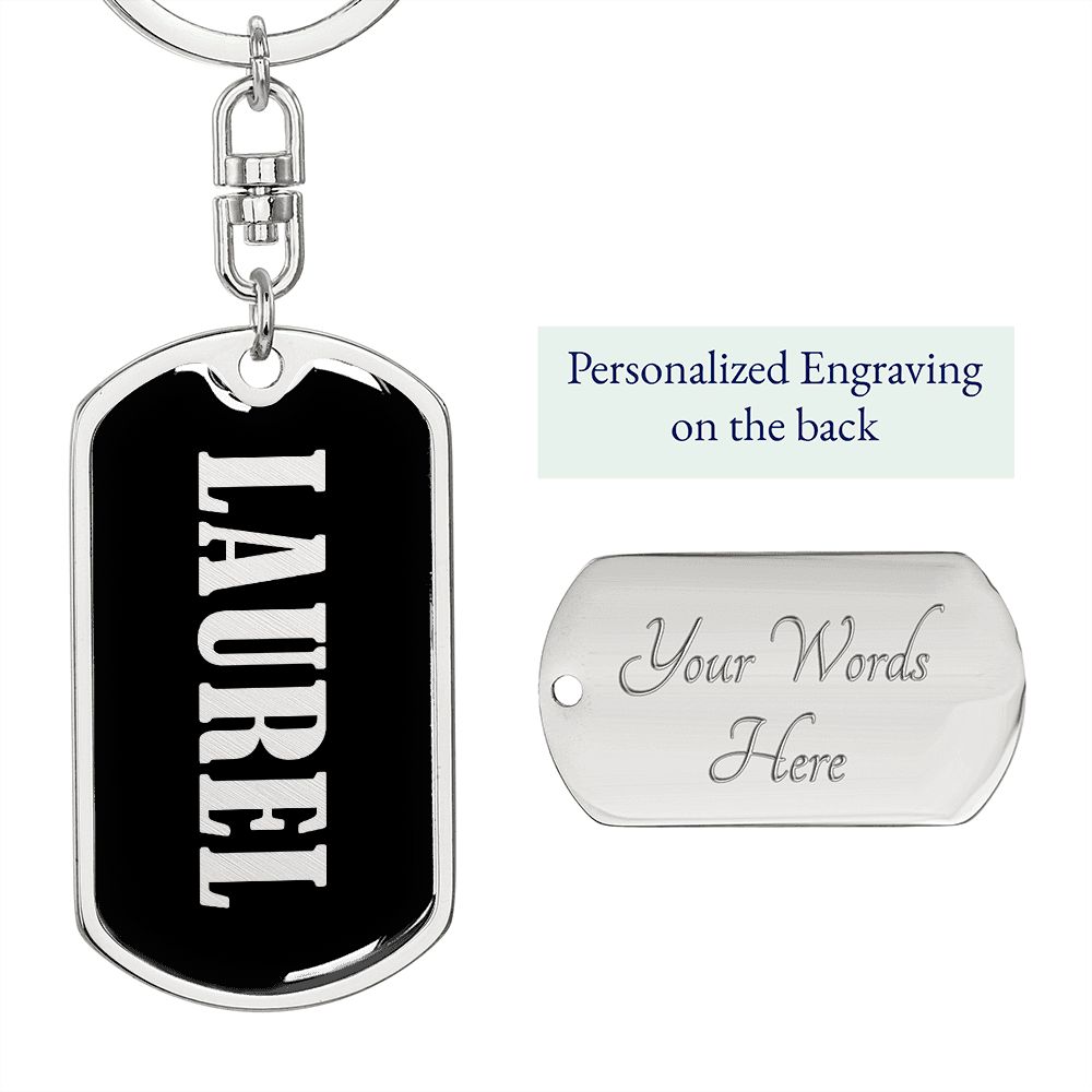 Laurel v02 - Luxury Dog Tag Keychain