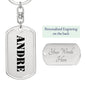 Andre - Luxury Dog Tag Keychain