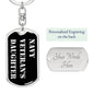 Navy Veteran's Daughter v2 - Luxury Dog Tag Keychain