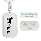 Mama Cat With 2 Kittens - Luxury Dog Tag Keychain