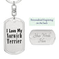 Love My Norwich Terrier - Luxury Dog Tag Keychain
