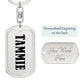 Tammie v01 - Luxury Dog Tag Keychain