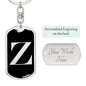 Initial Z v2a - Luxury Dog Tag Keychain