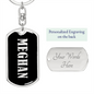 Meghan v02 - Luxury Dog Tag Keychain