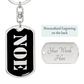 Noe v2 - Luxury Dog Tag Keychain