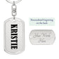 Kristie v01 - Luxury Dog Tag Keychain