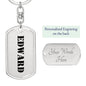Edward - Luxury Dog Tag Keychain