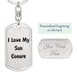 Love My Sun Conure - Luxury Dog Tag Keychain