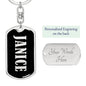 Janice v02 - Luxury Dog Tag Keychain