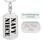 Navy Niece - Luxury Dog Tag Keychain