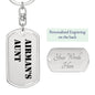 Airman's Aunt - Luxury Dog Tag Keychain