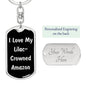 Love My Lilac-Crowned Amazon v2 - Luxury Dog Tag Keychain