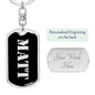 Matt v3 - Luxury Dog Tag Keychain