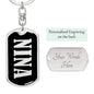 Nina v02 - Luxury Dog Tag Keychain
