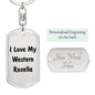 Love My Western Rosella - Luxury Dog Tag Keychain