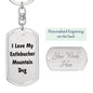 Love My Entlebucher Mountain Dog v4 - Luxury Dog Tag Keychain