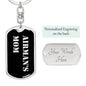 Airman's Mom v2 - Luxury Dog Tag Keychain