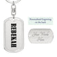 Rebekah v01 - Luxury Dog Tag Keychain