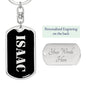 Isaac v3 - Luxury Dog Tag Keychain