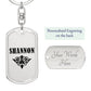 Shannon v01a - Luxury Dog Tag Keychain