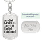 American English Coonhound - Luxury Dog Tag Keychain