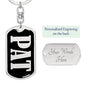 Pat v02 - Luxury Dog Tag Keychain