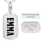 Emma v01 - Luxury Dog Tag Keychain