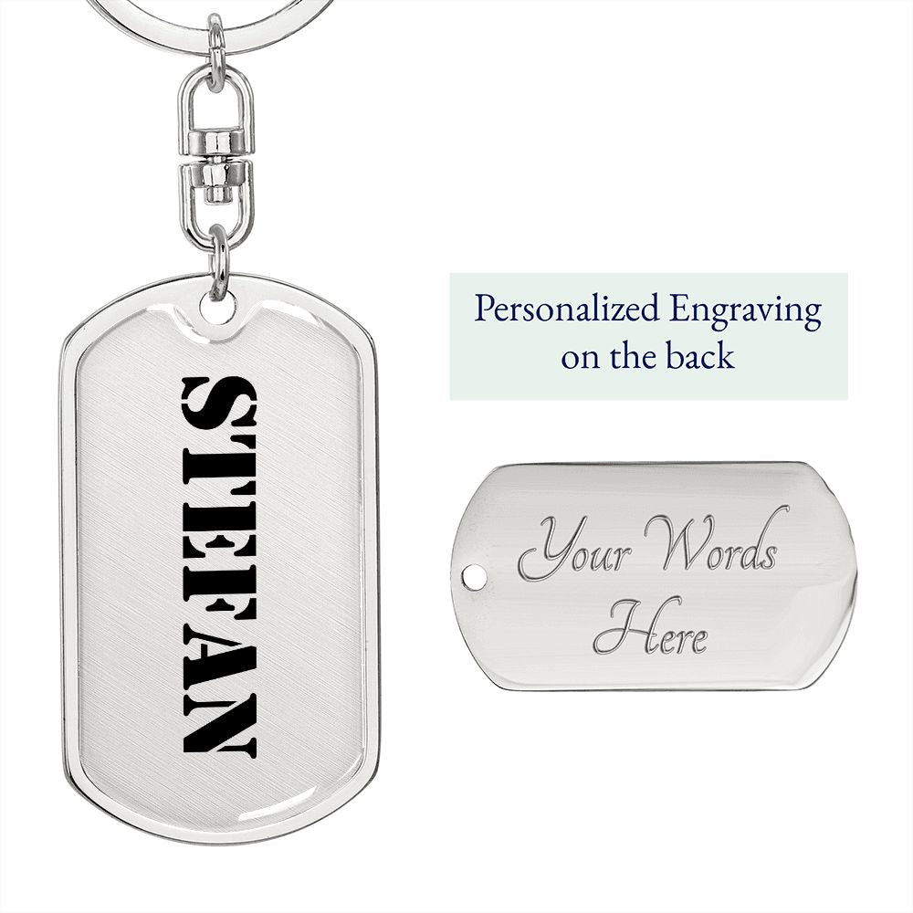 Stefan - Luxury Dog Tag Keychain