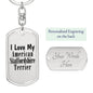 Love My American Staffordshire Terrier - Luxury Dog Tag Keychain