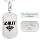 Ashley v01a - Luxury Dog Tag Keychain