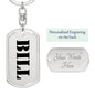 Bill - Luxury Dog Tag Keychain