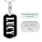 Lucy v02 - Luxury Dog Tag Keychain