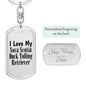 Love My Nova Scotia Duck Tolling Retriever - Luxury Dog Tag Keychain