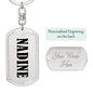 Nadine v01 - Luxury Dog Tag Keychain