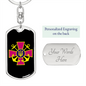 Ukrainian Naval Forces - Luxury Dog Tag Keychain