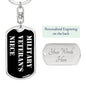 Military Veteran's Niece v2 - Luxury Dog Tag Keychain