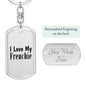 Love My Frenchie - Luxury Dog Tag Keychain