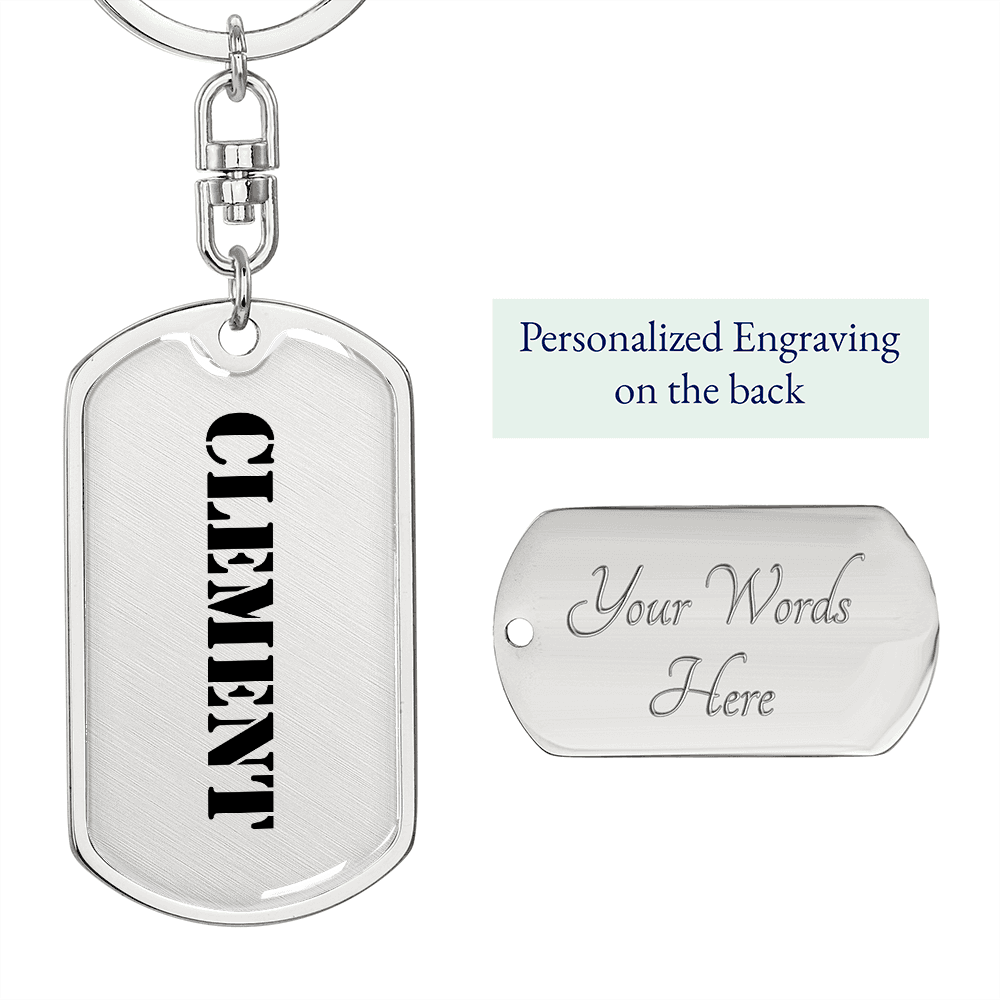 Clement - Luxury Dog Tag Keychain