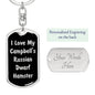Love My Campbell's Russian Dwarf Hamster v2 - Luxury Dog Tag Keychain
