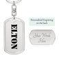 Elton - Luxury Dog Tag Keychain