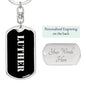 Luther v3 - Luxury Dog Tag Keychain