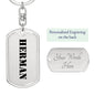 Herman - Luxury Dog Tag Keychain