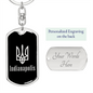 Indianapolis v2 - Luxury Dog Tag Keychain