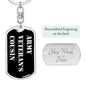 Army Veteran's Cousin v2 - Luxury Dog Tag Keychain