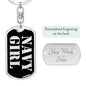 Navy Girl v2 - Luxury Dog Tag Keychain