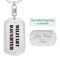 Military Daughter - Luxury Dog Tag Keychain
