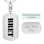 Bret - Luxury Dog Tag Keychain